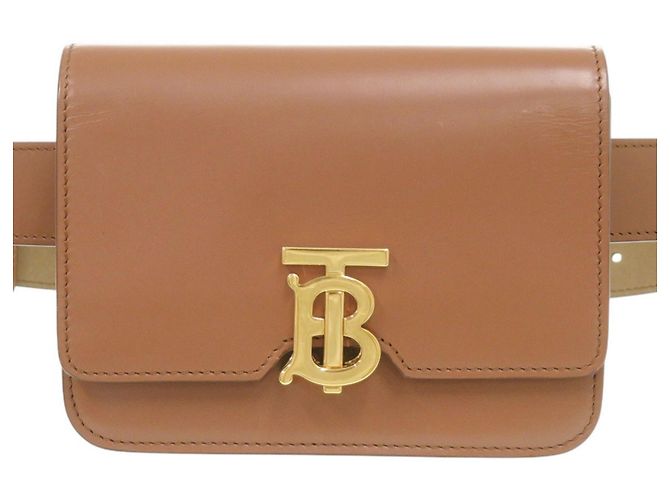 Pochete Burberry em couro marrom