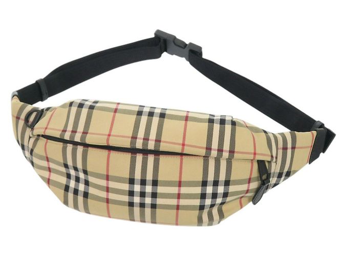 Marsupio Burberry Nova Check in nylon beige