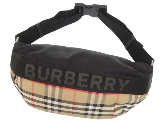 Marsupio Burberry Nova Check Beige Nero