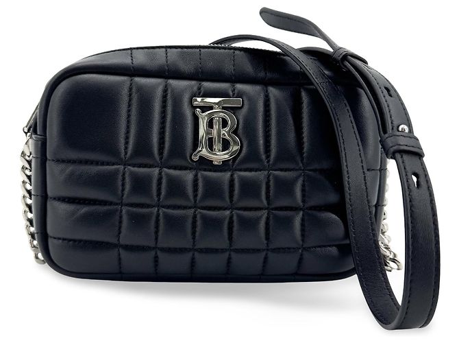 Burberry Lola Camera em couro acolchoado Preto