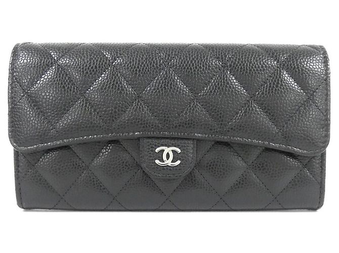 Chanel Timeless Classic Line Bi-Fold Geldbörse Schwarz