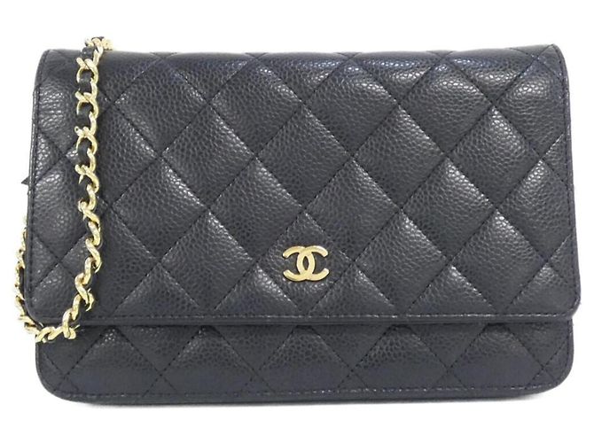 Portafoglio a spalla con catena Chanel Timeless Classic Nero