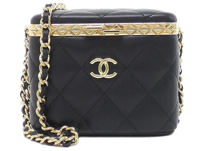 Borsa a tracolla Chanel in pelle d'agnello Nero