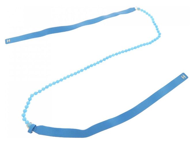 Chanel AA8260 Blue Lambskin Belt