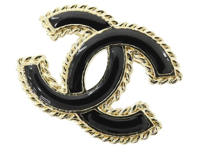 Spilla Chanel ABC538 Nera e Oro Nero D'oro