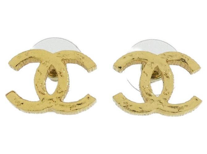 Chanel ABC502 Gold Stecker-Ohrringe Golden