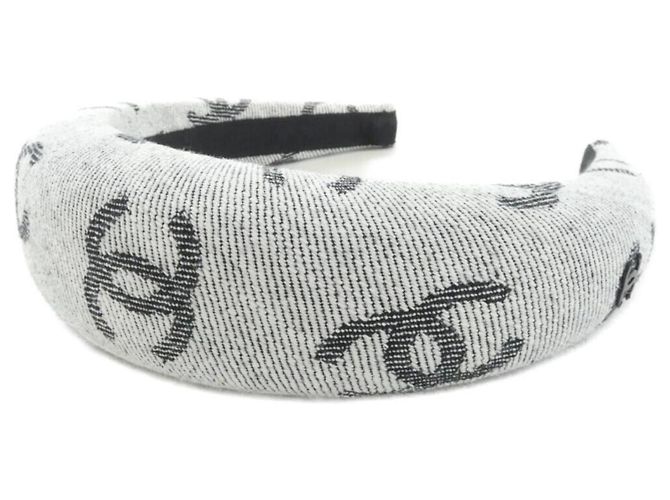 Diadema Chanel AA8272 de algodón gris Castaño