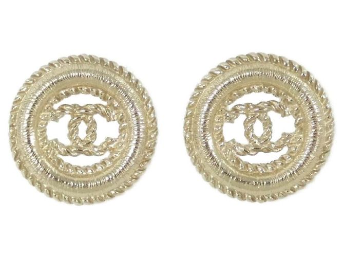 Chanel 86197 Gold Stecker-Ohrringe Golden
