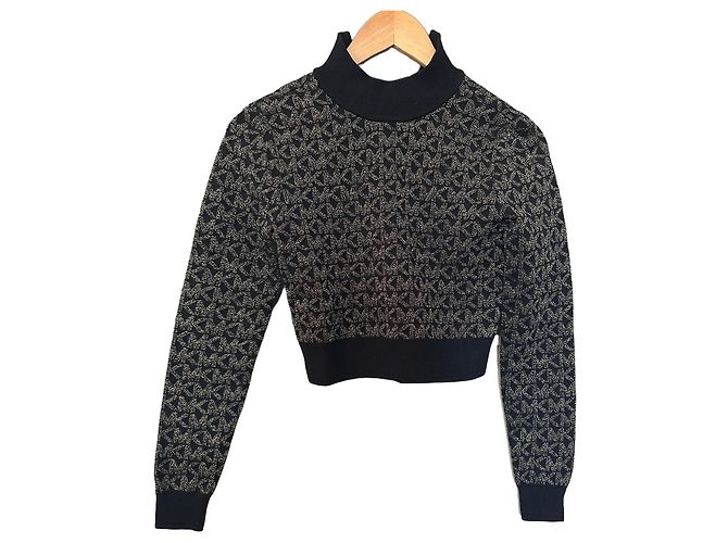 Pull à col roulé monogramme Michael Kors - Doré et Noir
