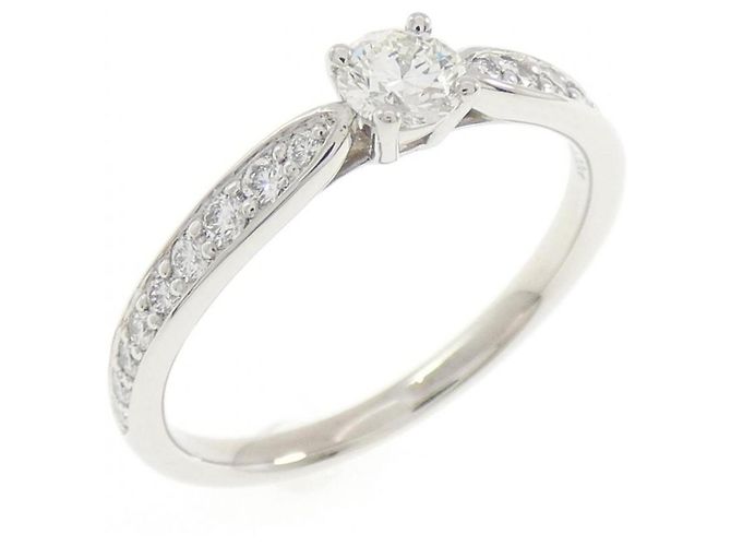 Autre Marque Anel Tiffany Harmony Band em platina