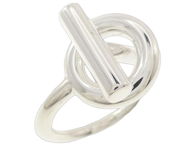 Hermès Echappé Band Ring Silber