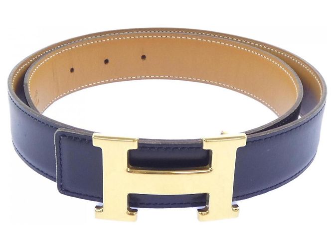 Hermès Hermes H 32mm Wendelgürtel Schwarz