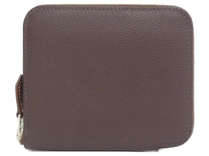 Hermès Hermes Collier de Chiens Silk Coin Purse Brown