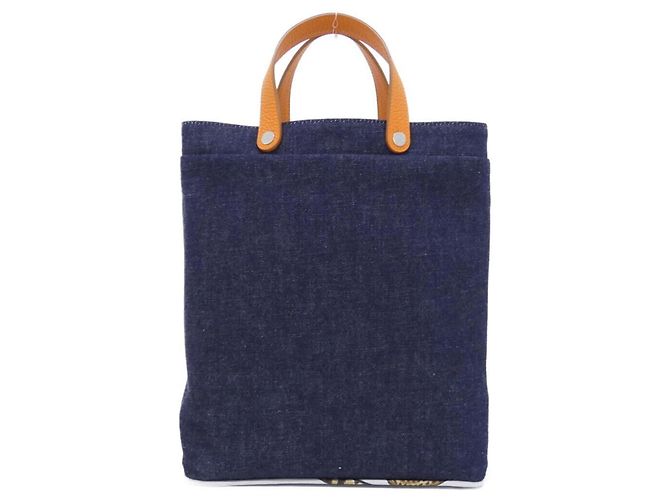 Hermès Bolsa Hermes 1462298 Laranja Azul marinho