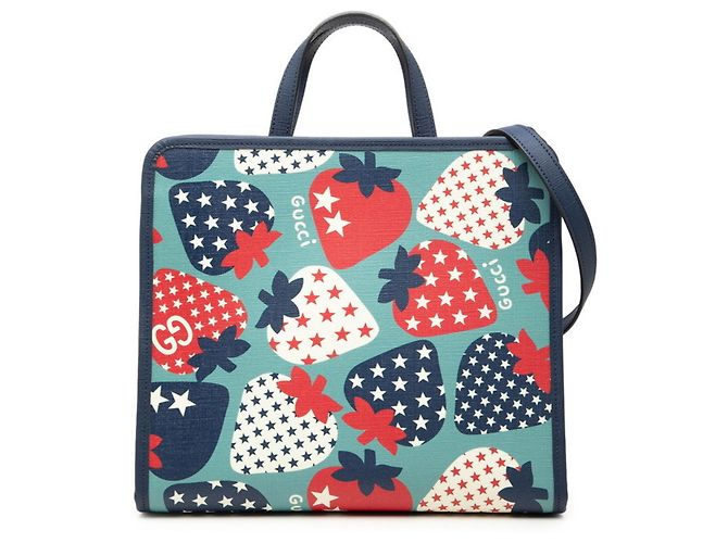 Borsa Gucci Strawberry Star per bambini Blu Multicolore