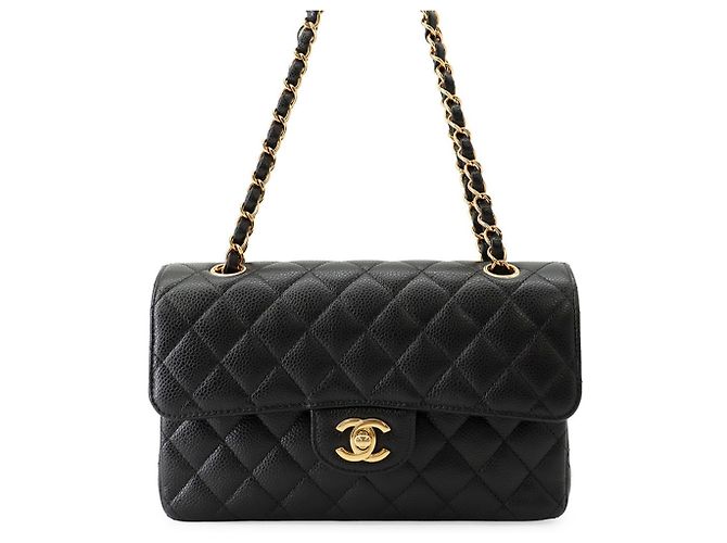 Borsa a spalla Chanel Black Matelassé Nero