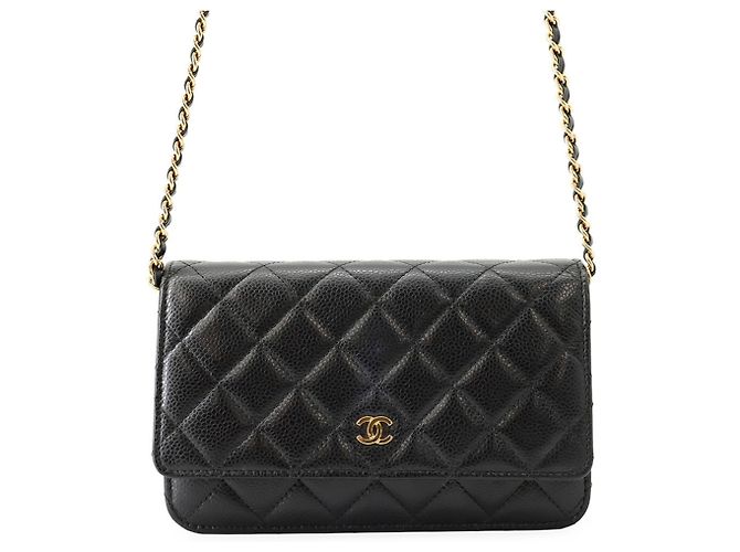 Cartera con cadena Chanel Classic Matelassé Negro