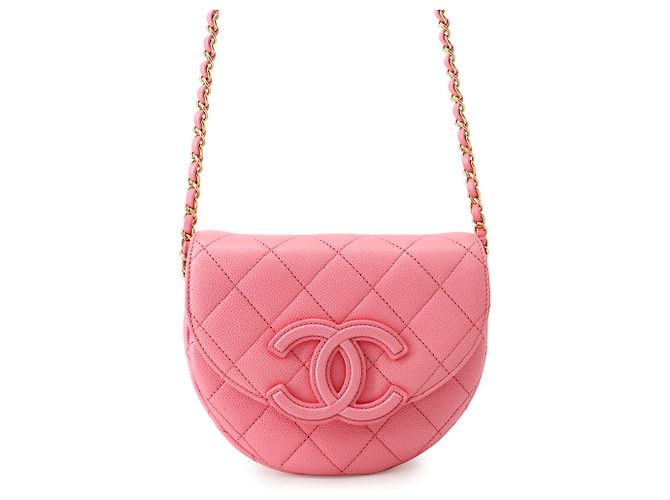 Bolsa de Ombro Chanel Mini Matelassé Rosa