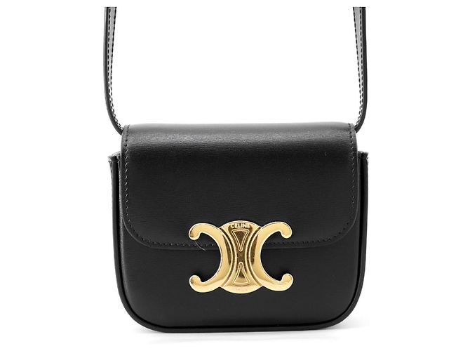 Céline Borsa a tracolla Celine Triomphe Mini Claude Nero