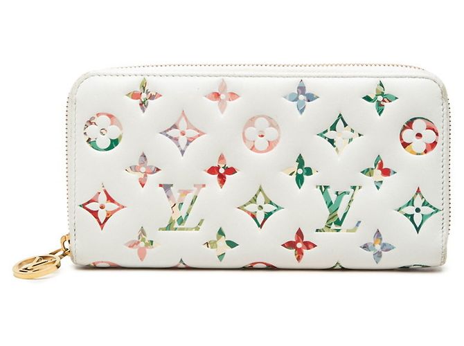 Cartera Zippy Monogram Louis Vuitton Blanco Multicolor