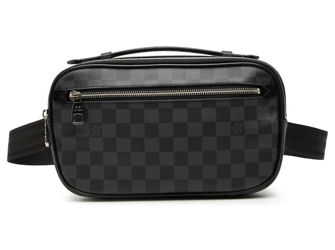 Borsa a tracolla Louis Vuitton Damier Graphite Ambler Marrone Nero