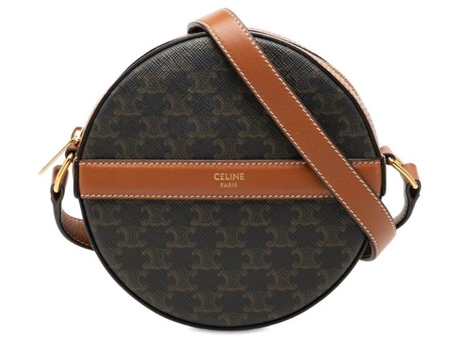 Céline Borsa a tracolla rotonda Celine Triomphe Marrone Nero