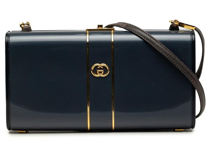 Bolsa de Ombro Gucci Interlocking G Azul marinho