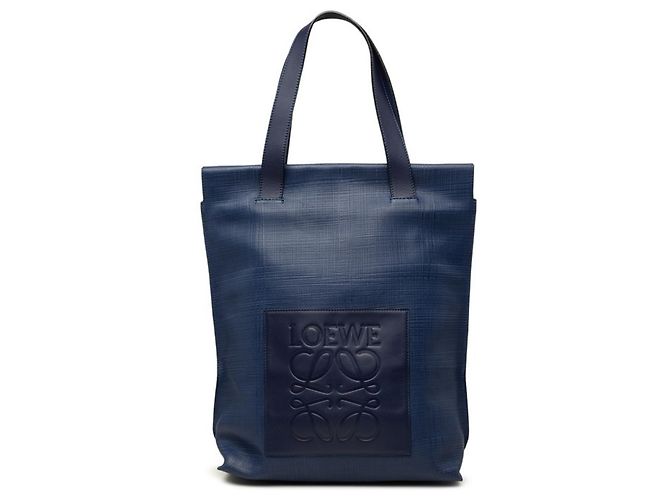 Sac cabas Loewe Anagram Shopper Bleu