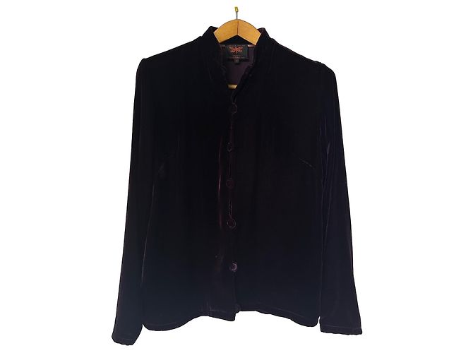 Autre Marque Sharon Baghai Samtbluse in Lila