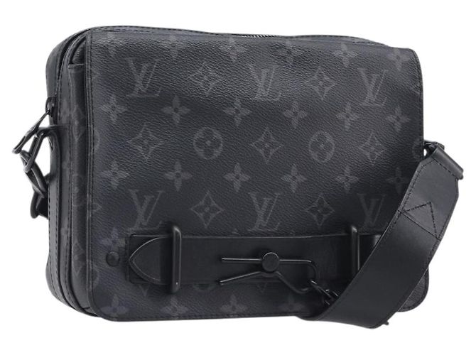 LOUIS VUITTON Monogram Eclipse Steamer Messenger Bag M45585 LV Auth 203307V Monogramme