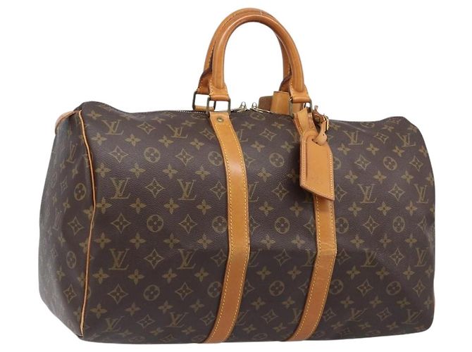 LOUIS VUITTON Monogram Keepall 45 Boston Bag M41428 LV Auth 200672A Monogramme
