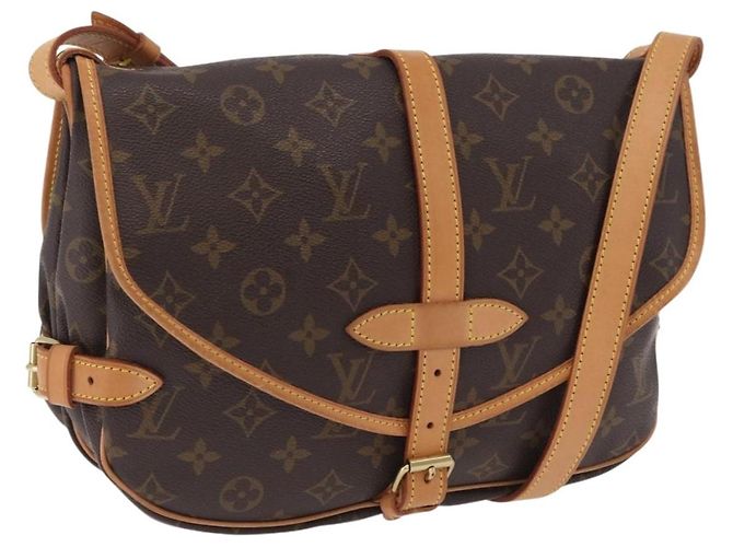 LOUIS VUITTON Monogram Saumur 30 Shoulder Bag M42256 LV Auth 204593A Monograma