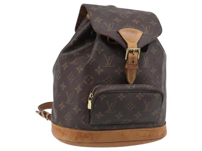 Sac à dos LOUIS VUITTON Monogram Montsouris MM M51136 LV Auth 203275 Monogramme