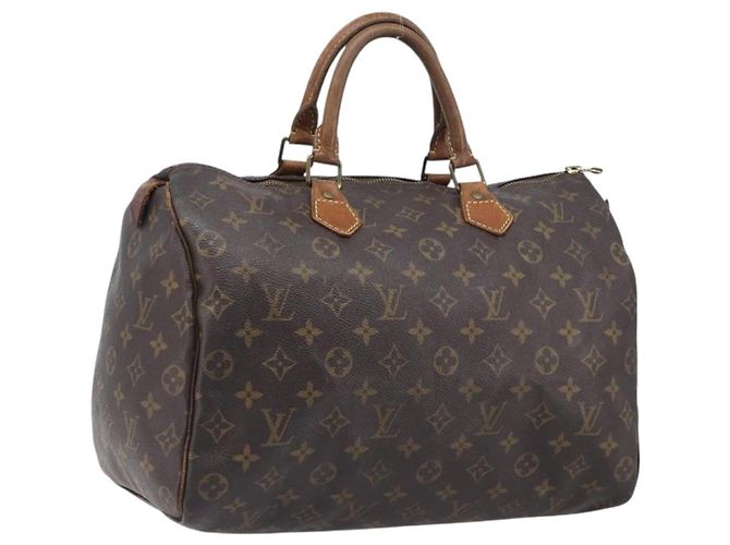 LOUIS VUITTON Monogram Speedy 35 Hand Bag M41524 LV Auth 200670 Monograma
