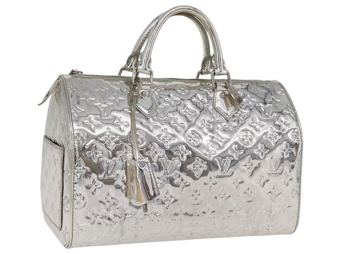 Bolsa LOUIS VUITTON Monogram Miroir Speedy 30 Silver Argent M95786 Auth 206125SAV Prata Monograma