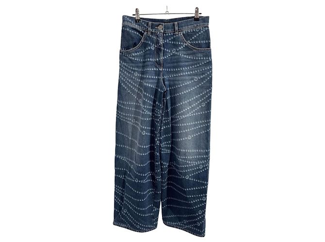 Jeans Chanel bleu T.36 Blue