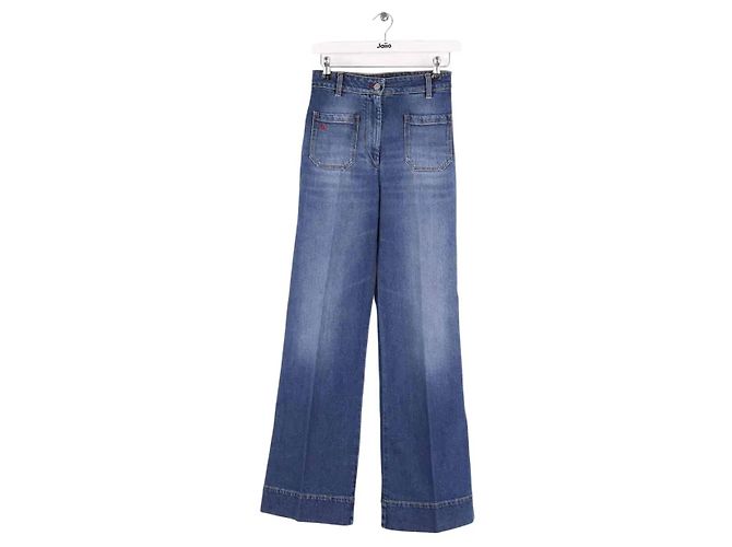 Jeans bootcut blu in cotone Victoria Beckham