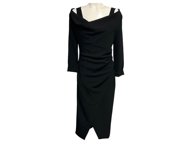 Robe midi à épaules dénudées Prabal Gurung Black Noir