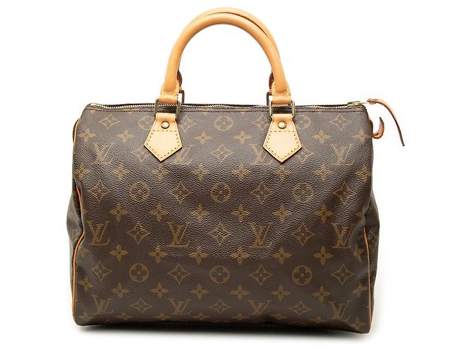 Bolsa Boston Louis Vuitton Monogram Speedy 30 Castanha Marrom