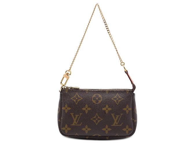 Sac à main Louis Vuitton Monogram Mini Pochette Accessoires Marron