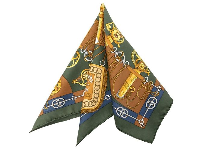 Hermès Cliquetis Seidentuch Grün