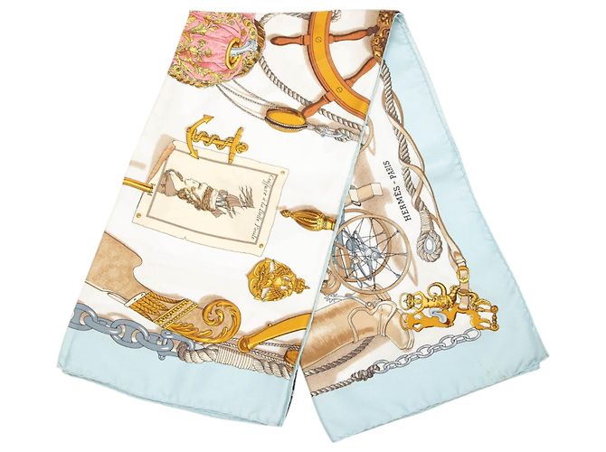 Foulard in seta Hermès Musee Bianco 90