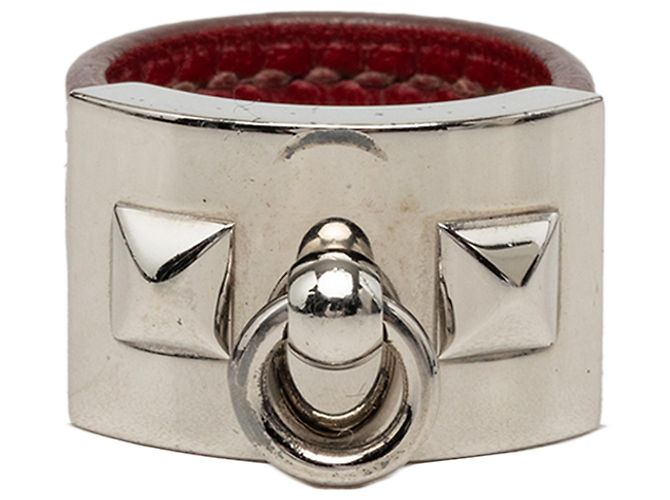 Anillo Silver Hermès Palladium Plated Collier de Chien Plata