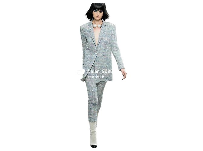 Giacca Chanel in tweed multicolore