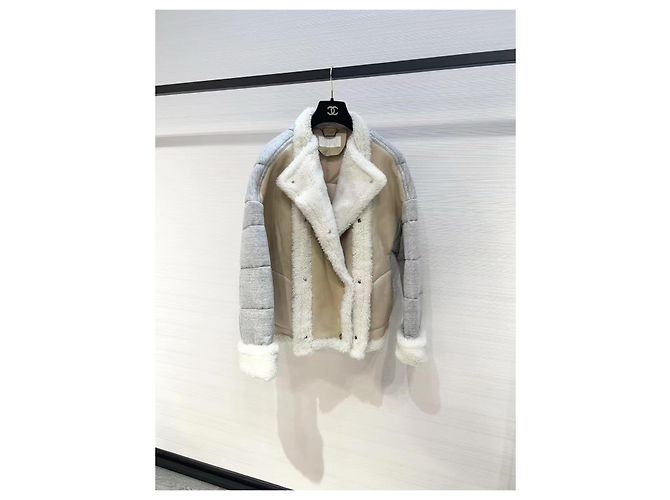 Abrigo Chloé de shearling gris Multicolor