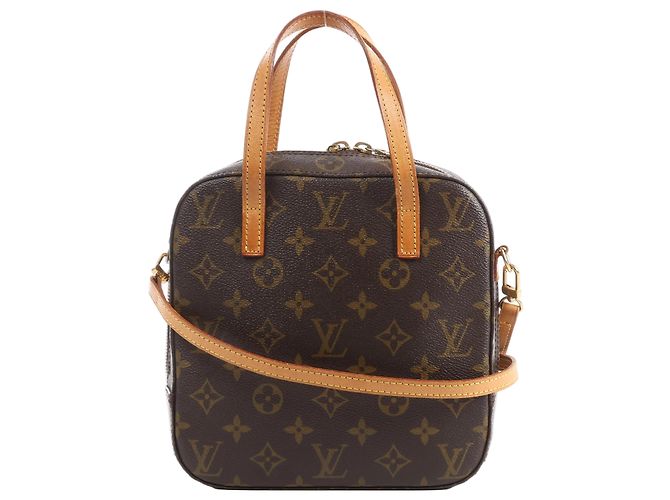 Louis Vuitton Spontini Monogram Canvas 2Way Handtasche in Brown Beige