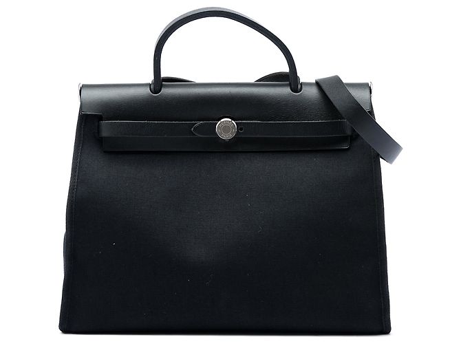 Bolso Hermès Toile Herbag PM Negro
