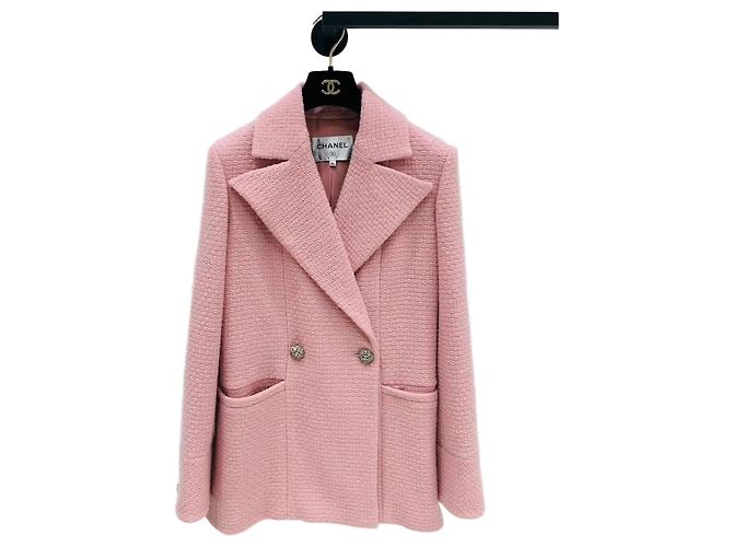 Chaqueta Chanel de Tweed Rosa Talla 34 Multicolor