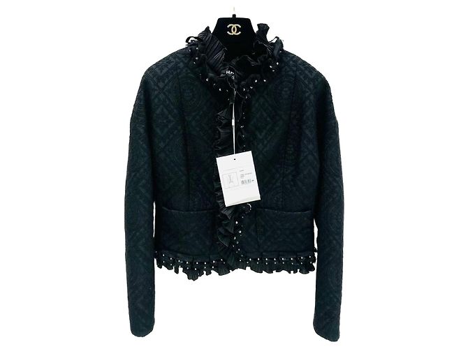 Giacca Chanel Metiers d'Art in tweed nero Multicolore