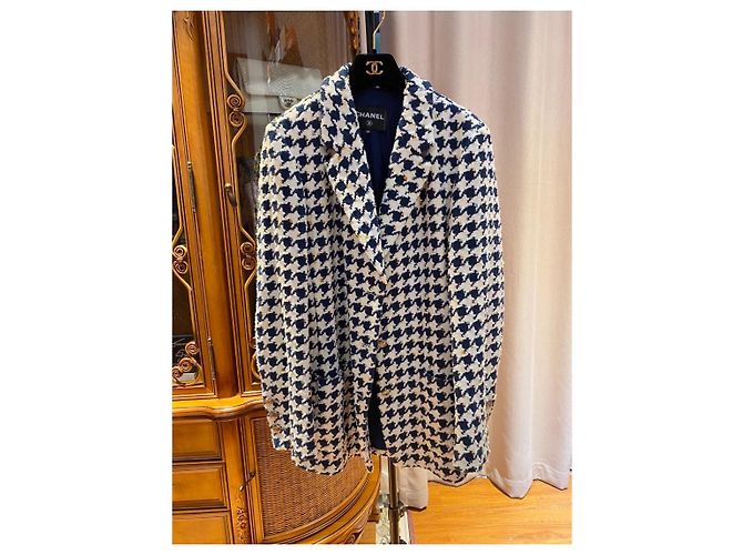 Chanel Multicolor Houndstooth Tweed Jacket Multiple colors